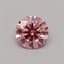 0.35 Ct. Fancy Vivid Pink Round Lab Grown Diamond