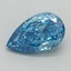 1.06 Ct. Fancy Vivid Blue Pear Lab Grown Diamond