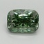 2.99 Ct. Fancy Vivid Pacific Green Cushion Lab Grown Diamond