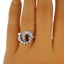 The Lydia Ring, smalltop view on a hand