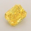 0.91 Ct. Fancy Vivid Yellow Radiant Lab Grown Diamond