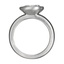 Horizontal Full Bezel Oval Diamond Ring, smallside view