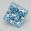 1.24 Ct. Fancy Vivid Blue Princess Lab Grown Diamond