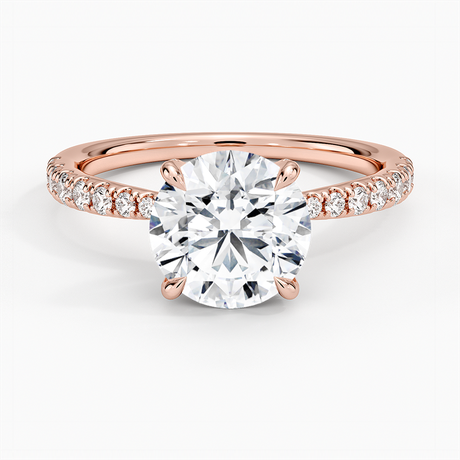 14K Rose Gold Freesia 2mm Diamond Ring (1/3 ct. tw.)