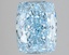 3.07 Ct. Fancy Vivid Blue Cushion Lab Grown Diamond