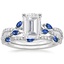 18KW Moissanite Luxe Willow Sapphire and Diamond Bridal Set (1/4 ct. tw.), smalltop view