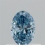 0.36 Ct. Fancy Vivid  Blue Oval Lab Grown Diamond