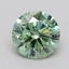 0.70 Ct. Fancy Vivid  Green Round Lab Grown Diamond