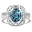 Retro Aquamarine Cocktail Ring