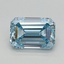 0.91 Ct. Fancy Intense Blue Emerald Lab Grown Diamond