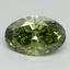 3.05 Ct. Fancy Vivid Green Oval Lab Grown Diamond
