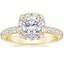 18K Yellow Gold Sienna Halo Three-Quarter Coverage Diamond Ring (3/4 ct. tw.), smalltop view