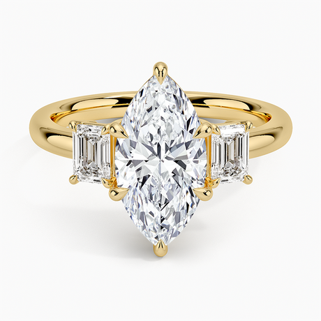 Emerald Cut Three Stone Diamond Ring