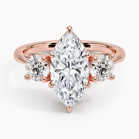 14K Rose Gold Luxe Selene Three Stone Diamond Ring (2/3 ct. tw.)