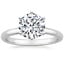 Platinum Comfort Fit 2mm Six-Prong Solitaire Ring, smalltop view