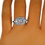 The Arosia Ring, smalltop view on a hand