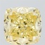 3.08 Ct. Fancy Intense  Yellow Cushion Lab Grown Diamond