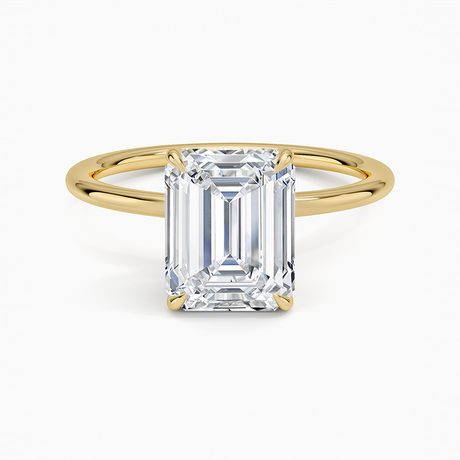 18K Yellow Gold Entwined Solitaire Ring