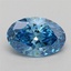 0.77 Ct. Fancy Vivid Blue Oval Lab Grown Diamond