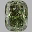 1.39 Ct. Fancy Vivid  Green Cushion Lab Grown Diamond