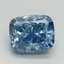 2.01 Ct. Fancy Vivid Blue Cushion Lab Grown Diamond