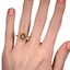 The Parisa Ring, smallzoomed in top view on a hand