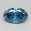 3.01 Ct. Fancy Vivid Blue Oval Lab Grown Diamond