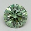 2.22 Ct. Fancy Vivid Green Round Lab Grown Diamond