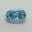 3.10 Ct. Fancy Vivid Blue Oval Lab Grown Diamond