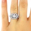 The Fleurie Ring, smalltop view on a hand