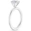 18K White Gold Melinda Solitaire Ring, smallside view