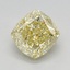 1.23 Ct. Fancy Intense Yellow Cushion Lab Grown Diamond