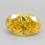 0.56 Ct. Fancy Vivid Yellow Oval Lab Grown Diamond