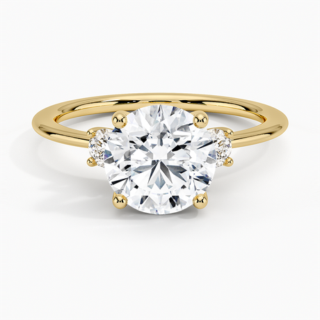 18K Yellow Gold Aimee Three Stone Diamond Ring