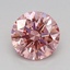 0.71 Ct. Fancy Vivid Pink Round Lab Grown Diamond