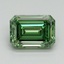 0.91 Ct. Fancy Vivid Pacific Green Emerald Lab Grown Diamond