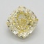 1.32 Ct. Fancy Intense Yellow Cushion Lab Grown Diamond