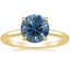 18K Yellow Gold Elodie 1.8mm Solitaire Ring, smalltop view