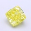 1.35 Ct. Fancy Vivid Yellow Cushion Lab Grown Diamond