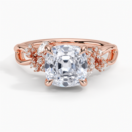 Flower Cluster Diamond Engagement Ring