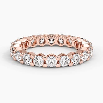Textured Profile Eternity Lab Diamond Ring (2 ct. tw.) in 14K Rose Gold