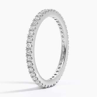 Scallop Pave Eternity Diamond Ring
