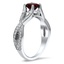 The Celena Ring, smalltop view on a hand