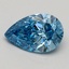 1.55 Ct. Fancy Vivid Blue Pear Lab Grown Diamond