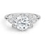 Custom Floral-Inspired Halo Diamond Ring