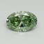 1.01 Ct. Fancy Vivid Green Oval Lab Grown Diamond