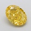 3.08 Ct. Fancy Vivid  Yellow Oval Lab Grown Diamond