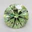3.19 Ct. Fancy Vivid Green Round Lab Grown Diamond