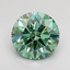 1.06 Ct. Fancy Vivid Green Round Lab Grown Diamond