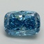 1.31 Ct. Fancy Vivid Blue Cushion Lab Grown Diamond